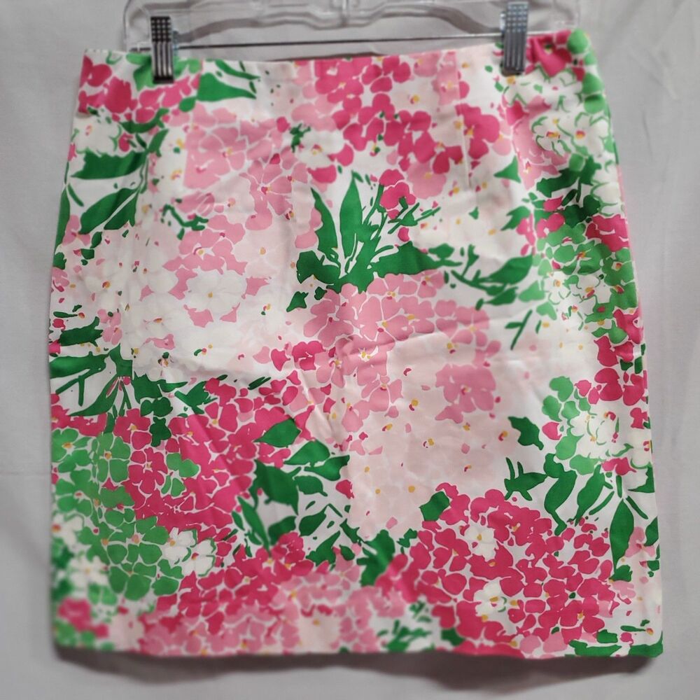 Lauren Ralph Lauren Y2k cotton Pink Green Floral Mini Skirt 10